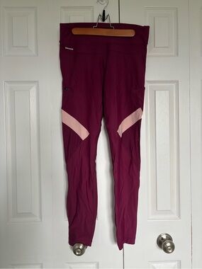 Lole Berry Leggings with Light Pink Panels